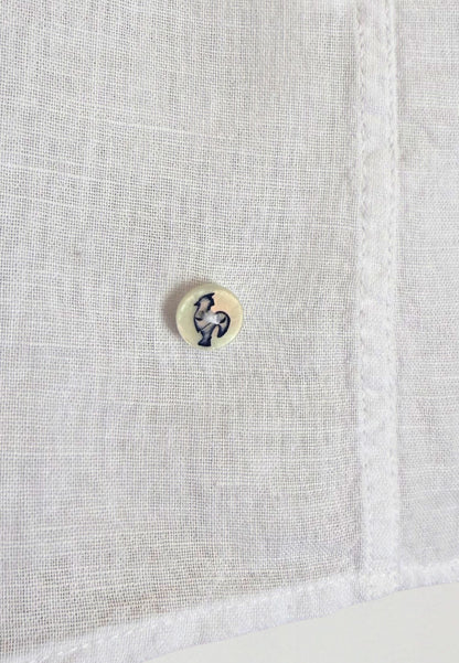 Camisa blanca de lino mujer