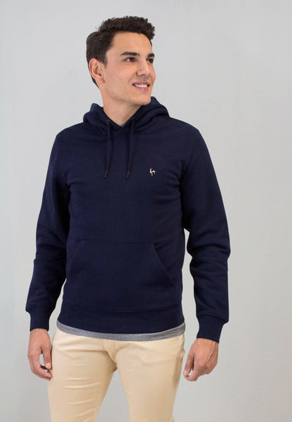 Sudadera con capucha marino lisa