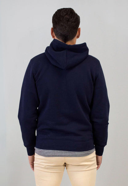 Sudadera con capucha marino lisa
