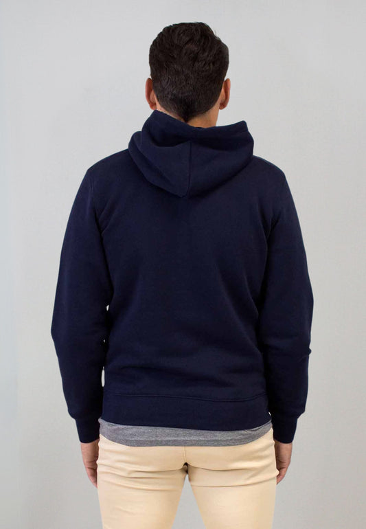 Sudadera con capucha marino lisa