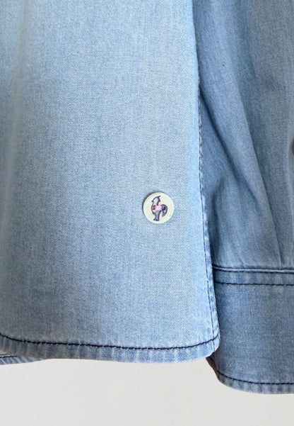 Camisa vaquera de algodón mujer