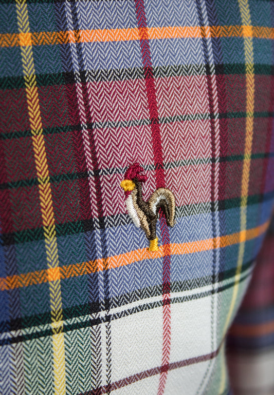 Camisa de cuadros grana