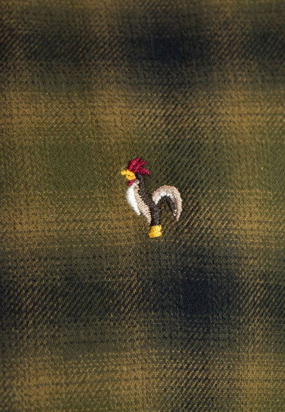 Camisa de franela a cuadros verdes