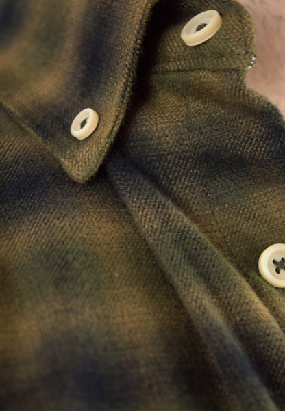 Camisa de franela a cuadros verdes
