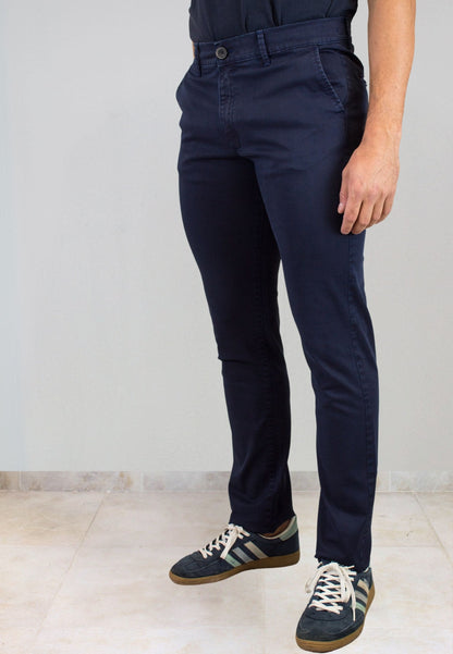 Pantalón chino print marino hombre