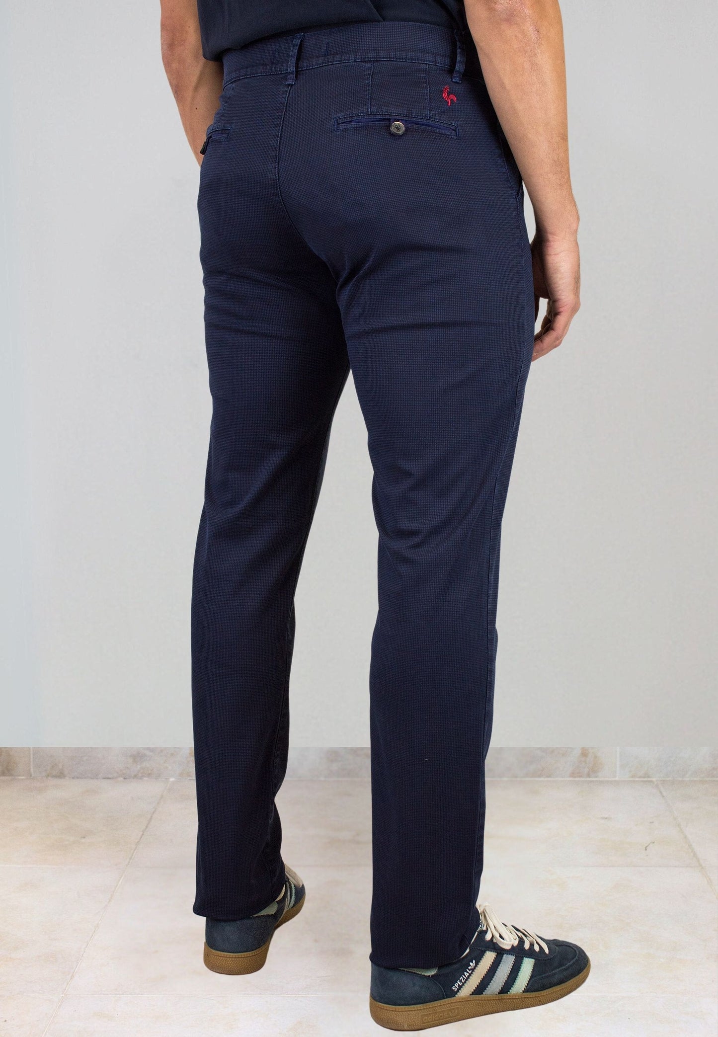Pantalón chino print marino hombre
