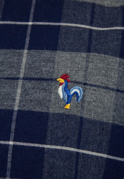 Camisa de cuadros gris y marino