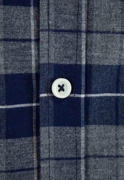 Camisa de cuadros gris y marino