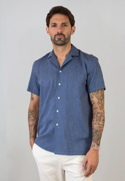 Camisa manga corta demin