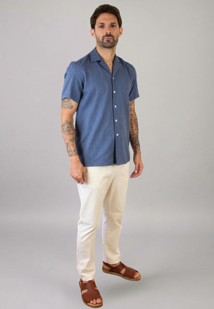 Camisa manga corta demin