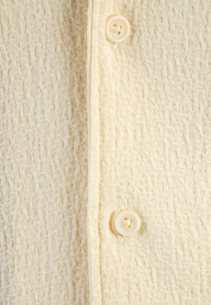 Camisa manga corta beige