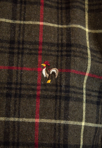 Camisa marrón de cuadros
