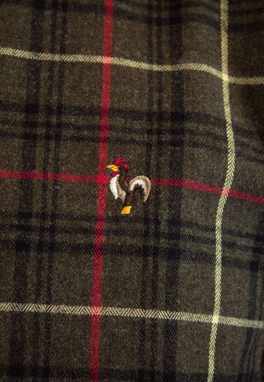 Camisa marrón de cuadros