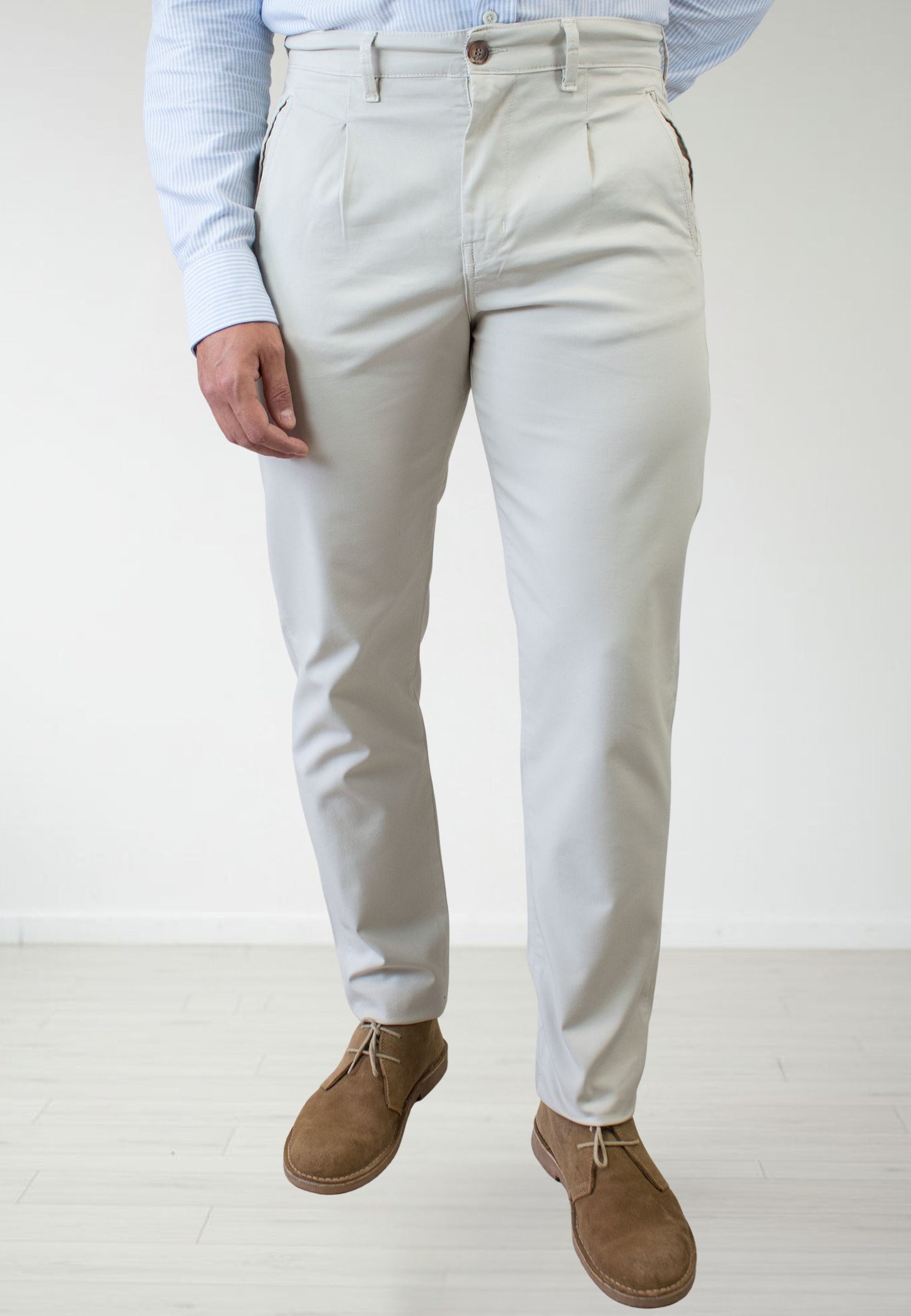 Pantalon chino noir élastique pour homme