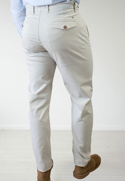 Pantalon chino noir élastique pour homme