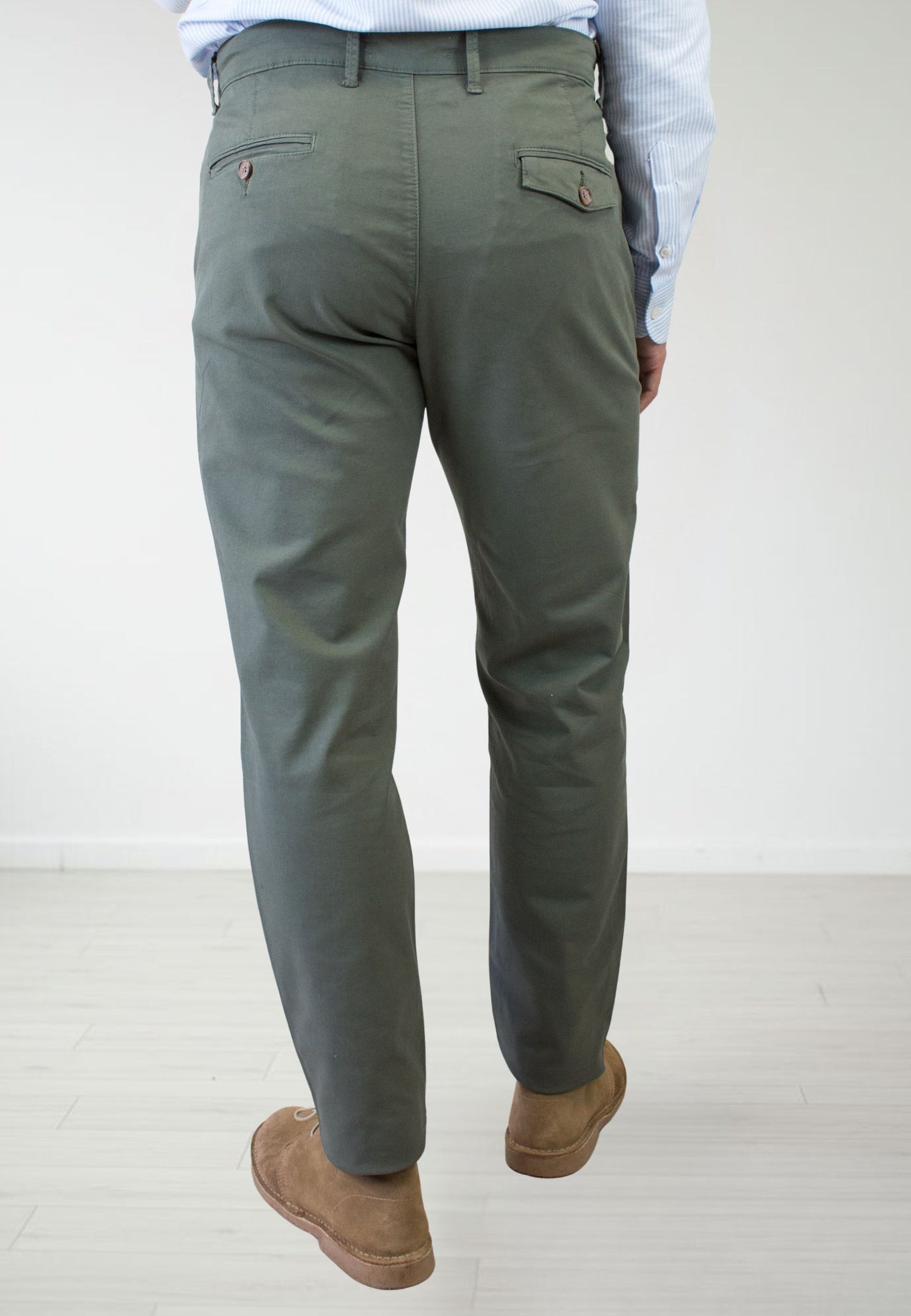 Pantalon chino noir élastique pour homme