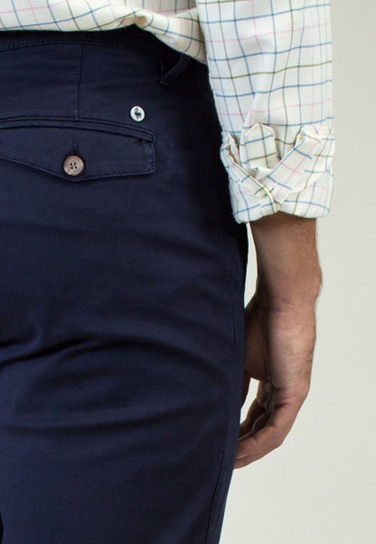 Pantalon chino noir élastique pour homme