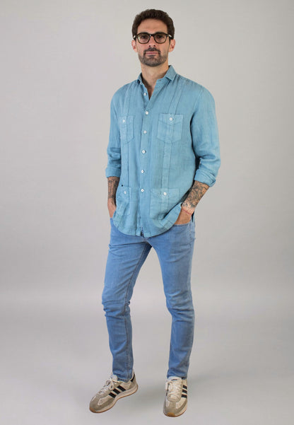 Chemise Oxford à rayures roses