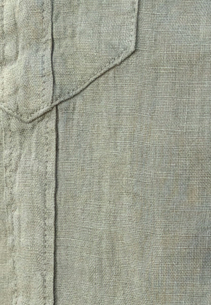 Camisa guayabera de lino oliva