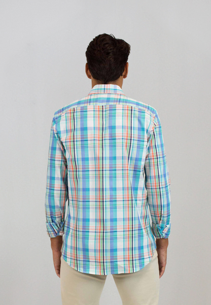 Green gingham shirt
