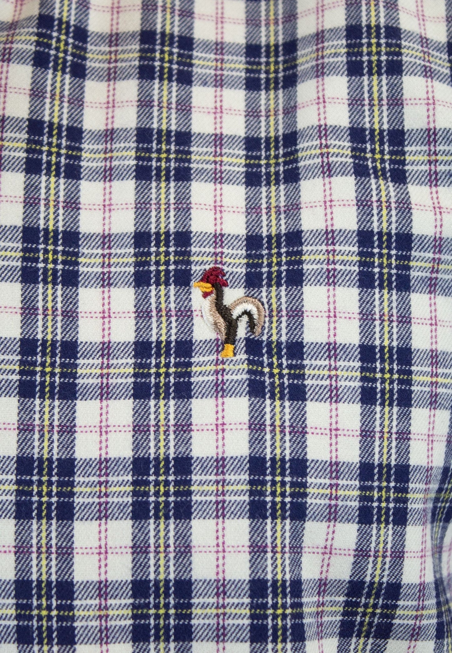 Camisa de cuadro escocés azul