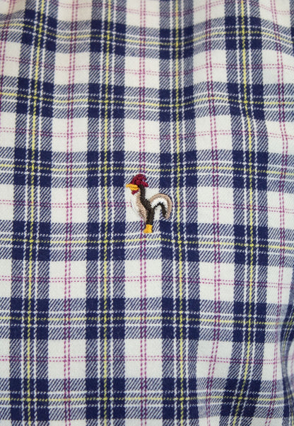 Camisa de cuadro escocés azul