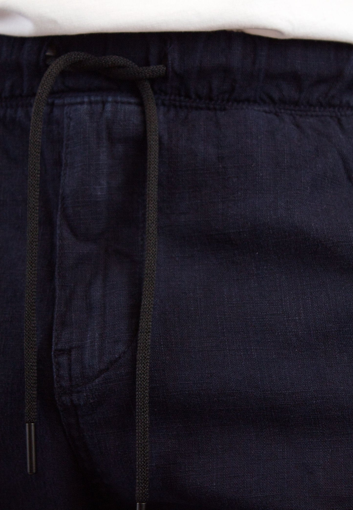 Pantalón chino de lino con gomas marino