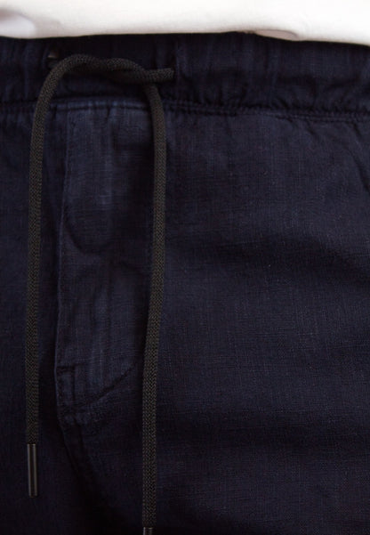 Pantalón chino de lino con gomas marino