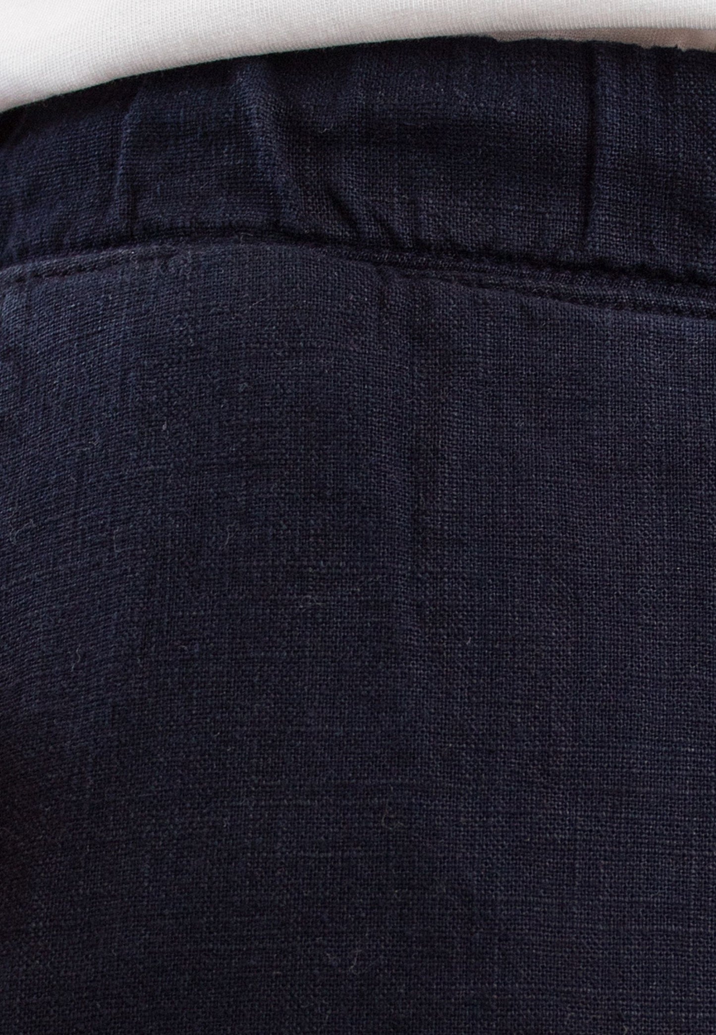 Pantalón chino de lino con gomas marino