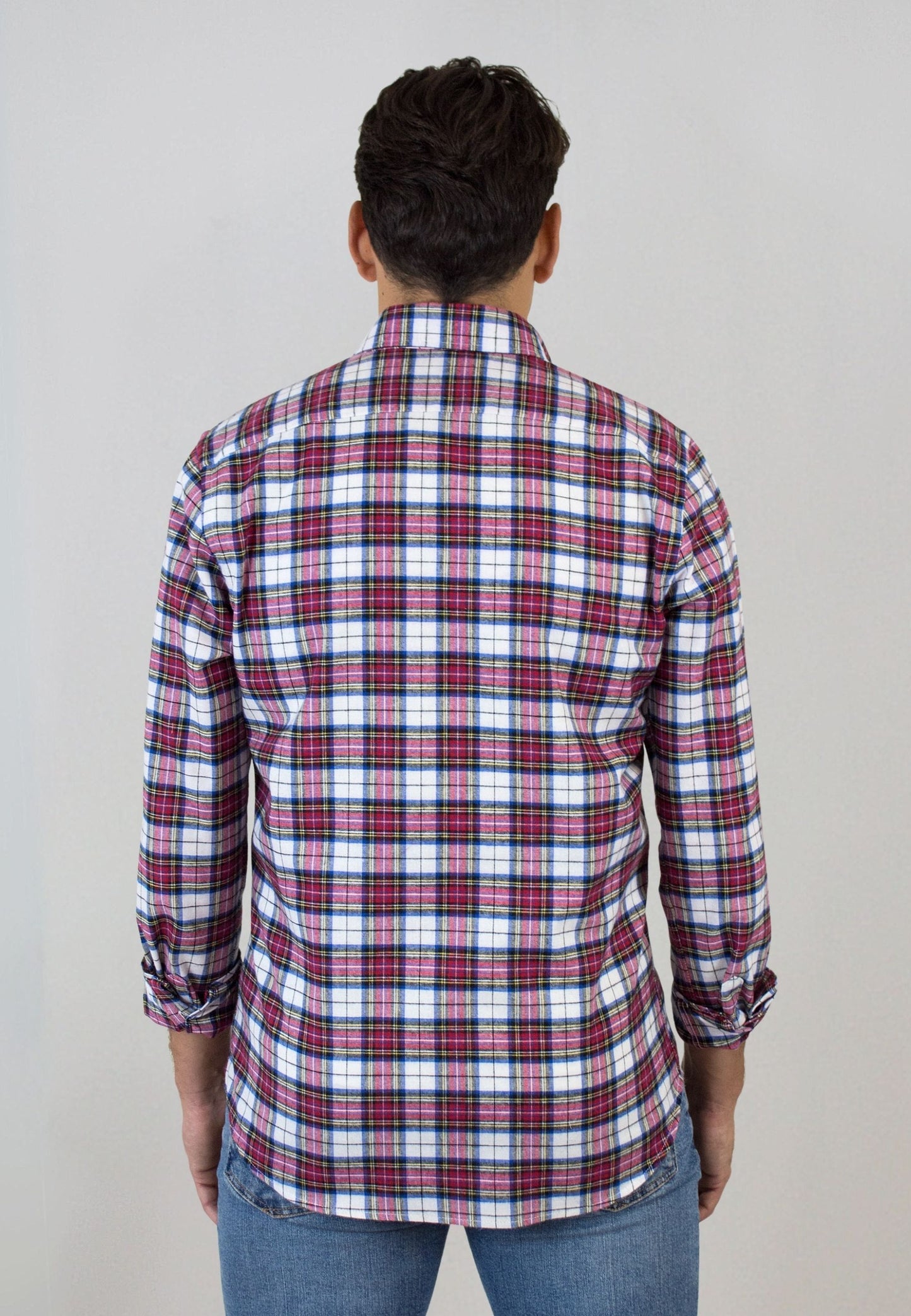 Camisa de cuadro escocés rojo