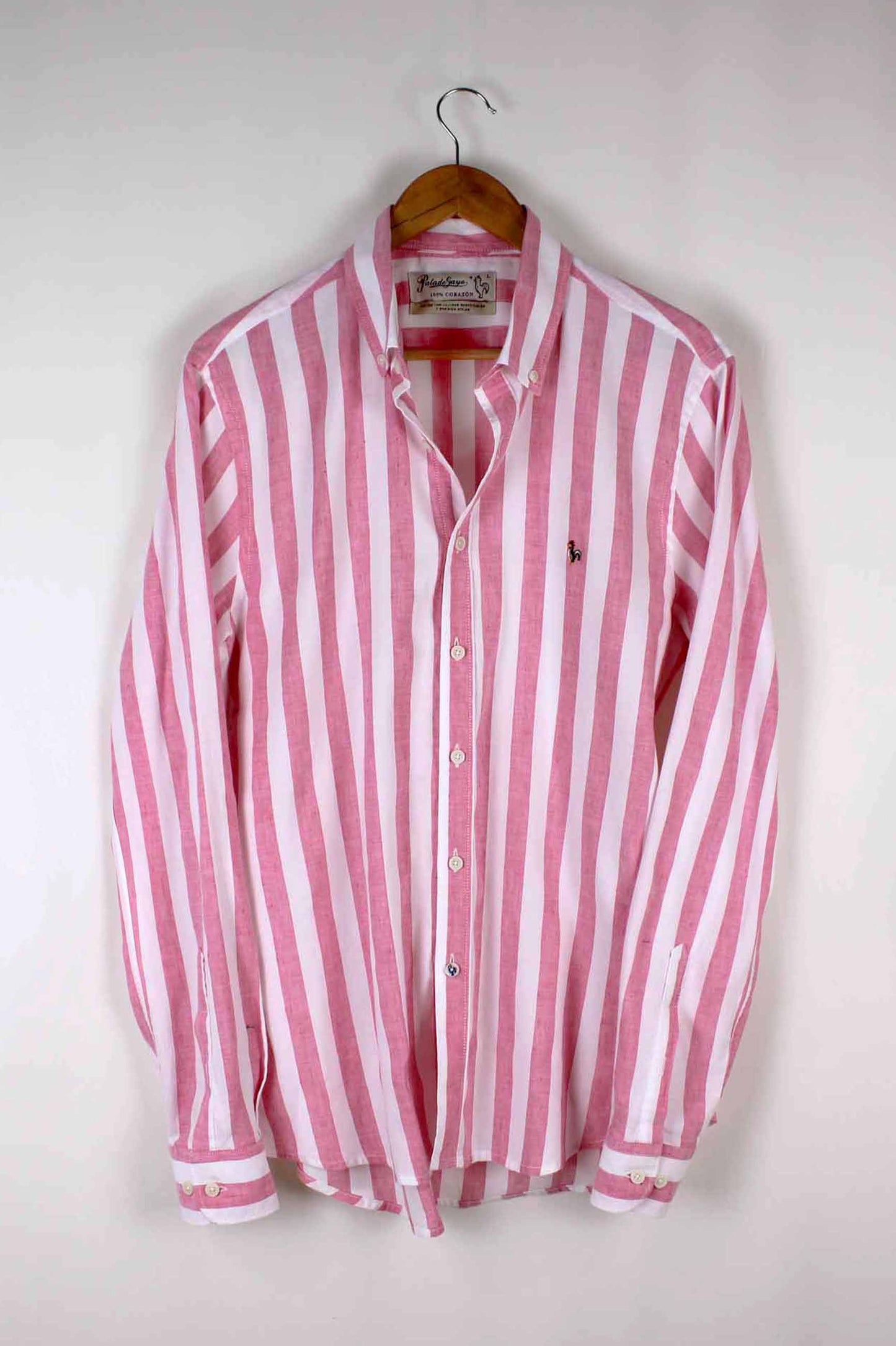 Chemise Oxford à rayures bleu clair
