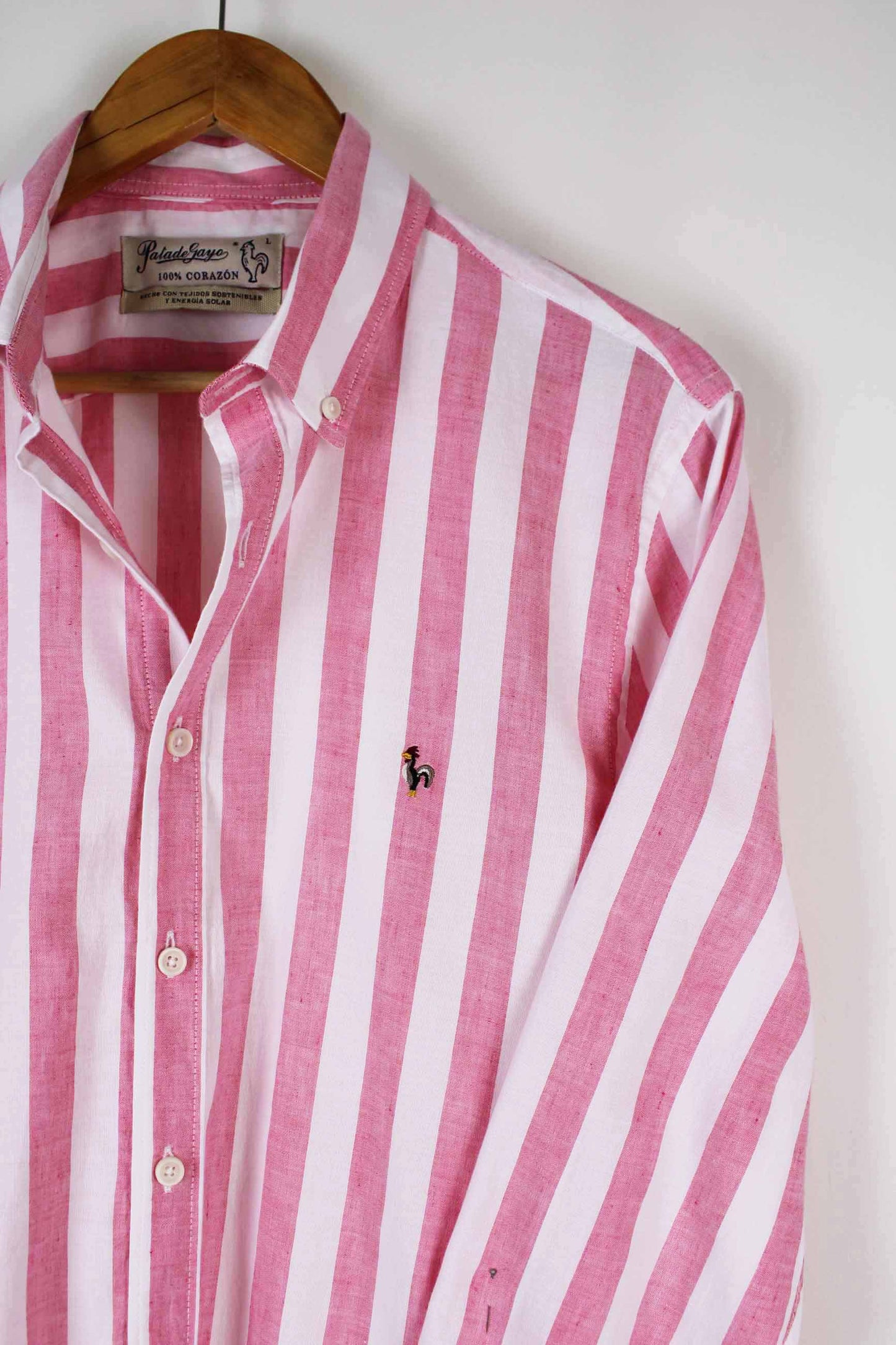 Chemise Oxford à rayures bleu clair