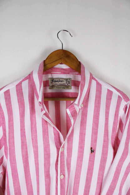 Chemise Oxford à rayures bleu clair