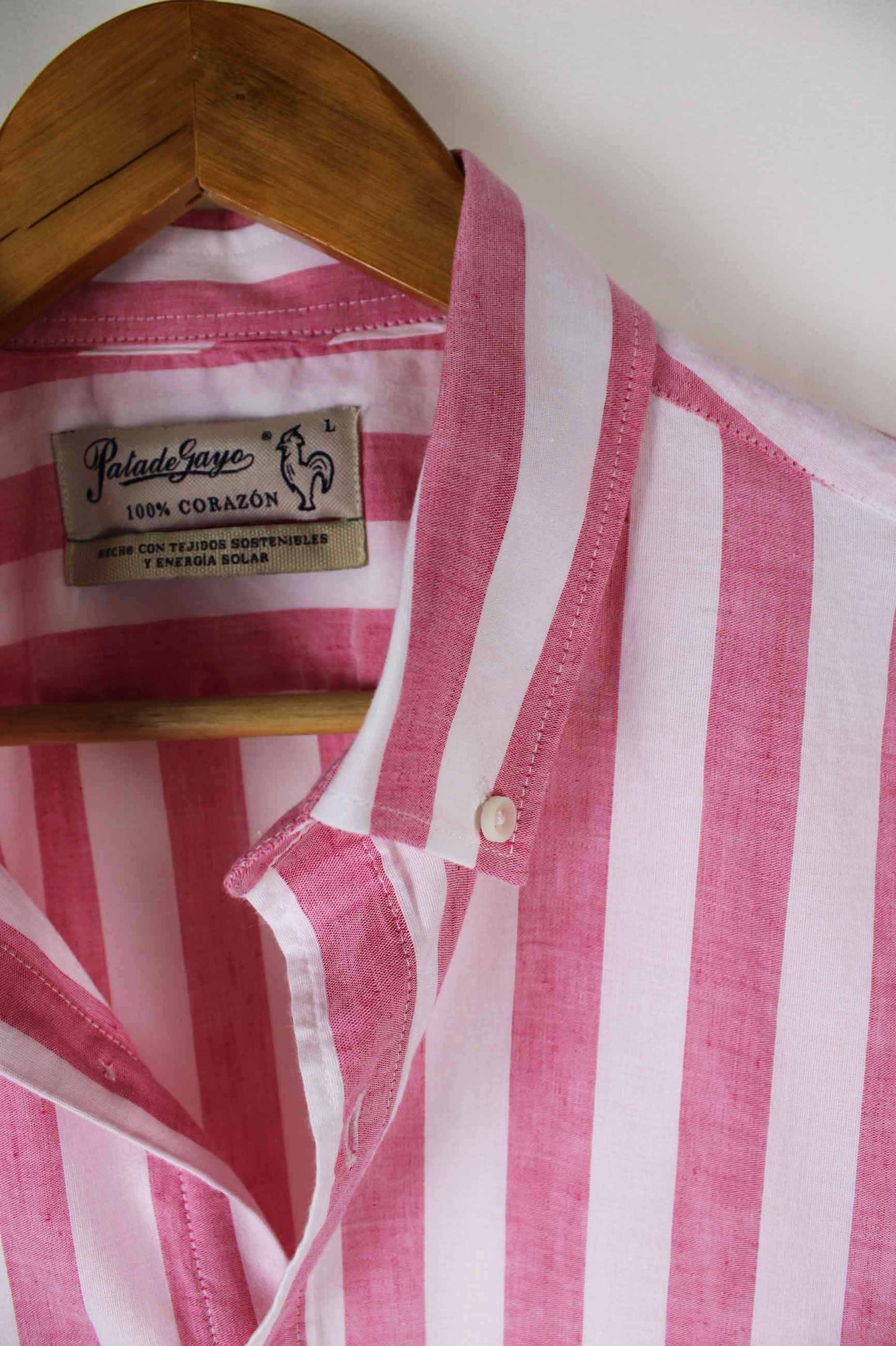 Chemise Oxford à rayures bleu clair