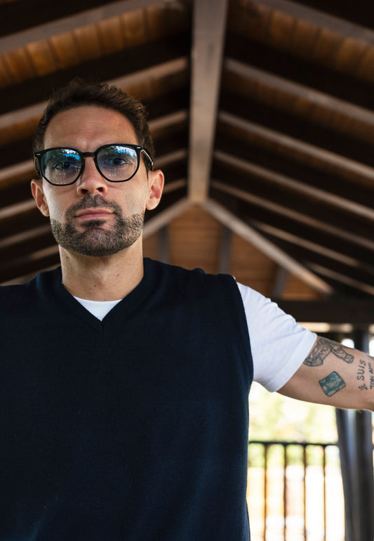 Jersey de pico marino sin mangas