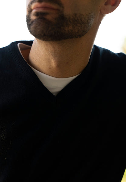 Jersey de pico marino sin mangas