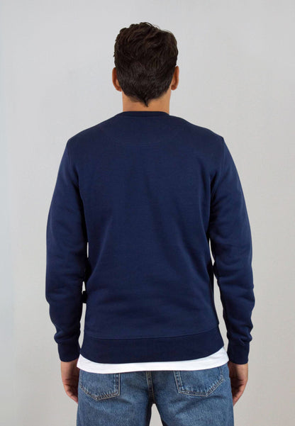 Sudadera marino con perfil bordado