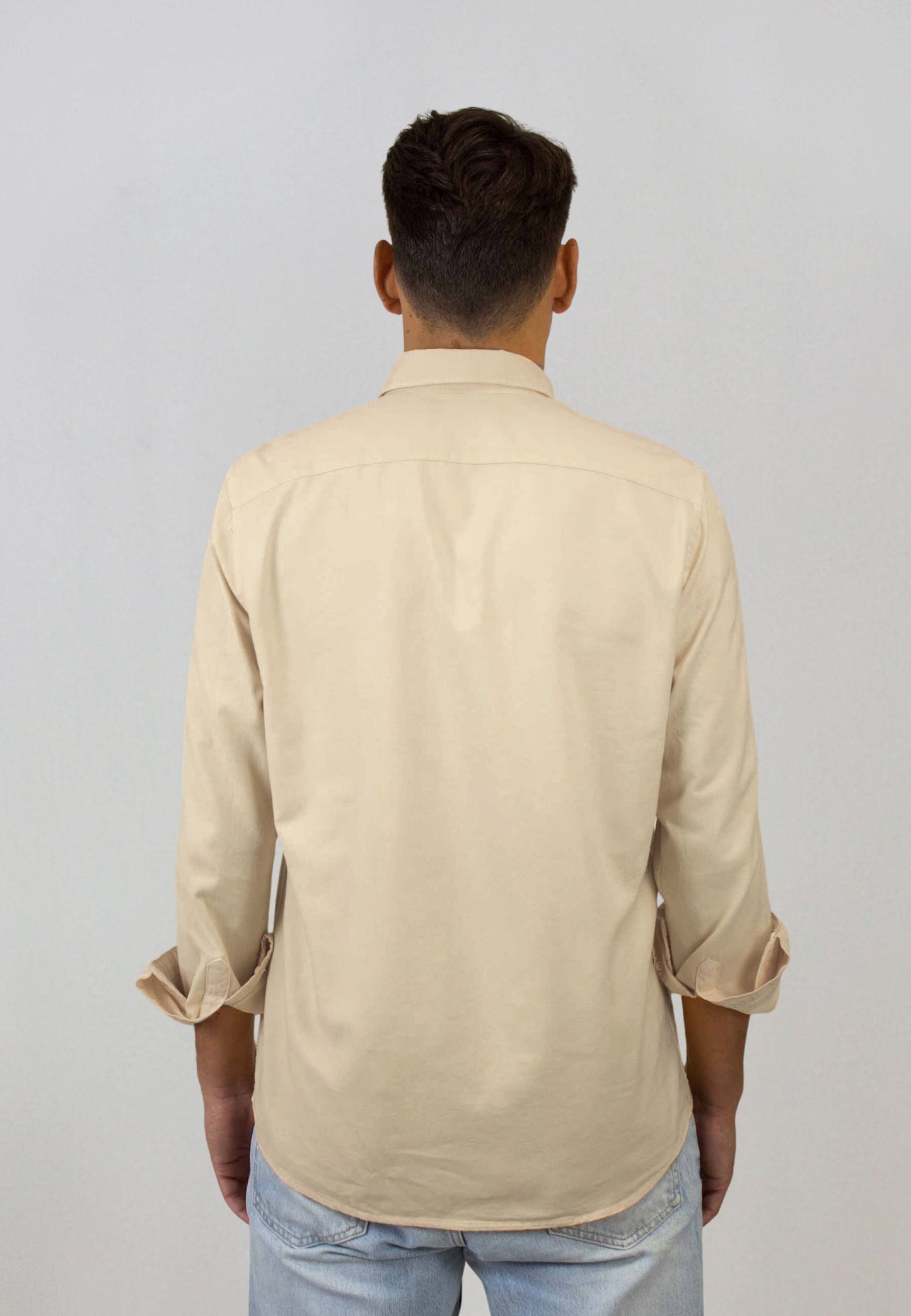 Camisa oxford lavado beige