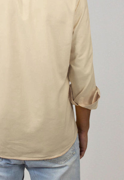 Camisa oxford lavado beige