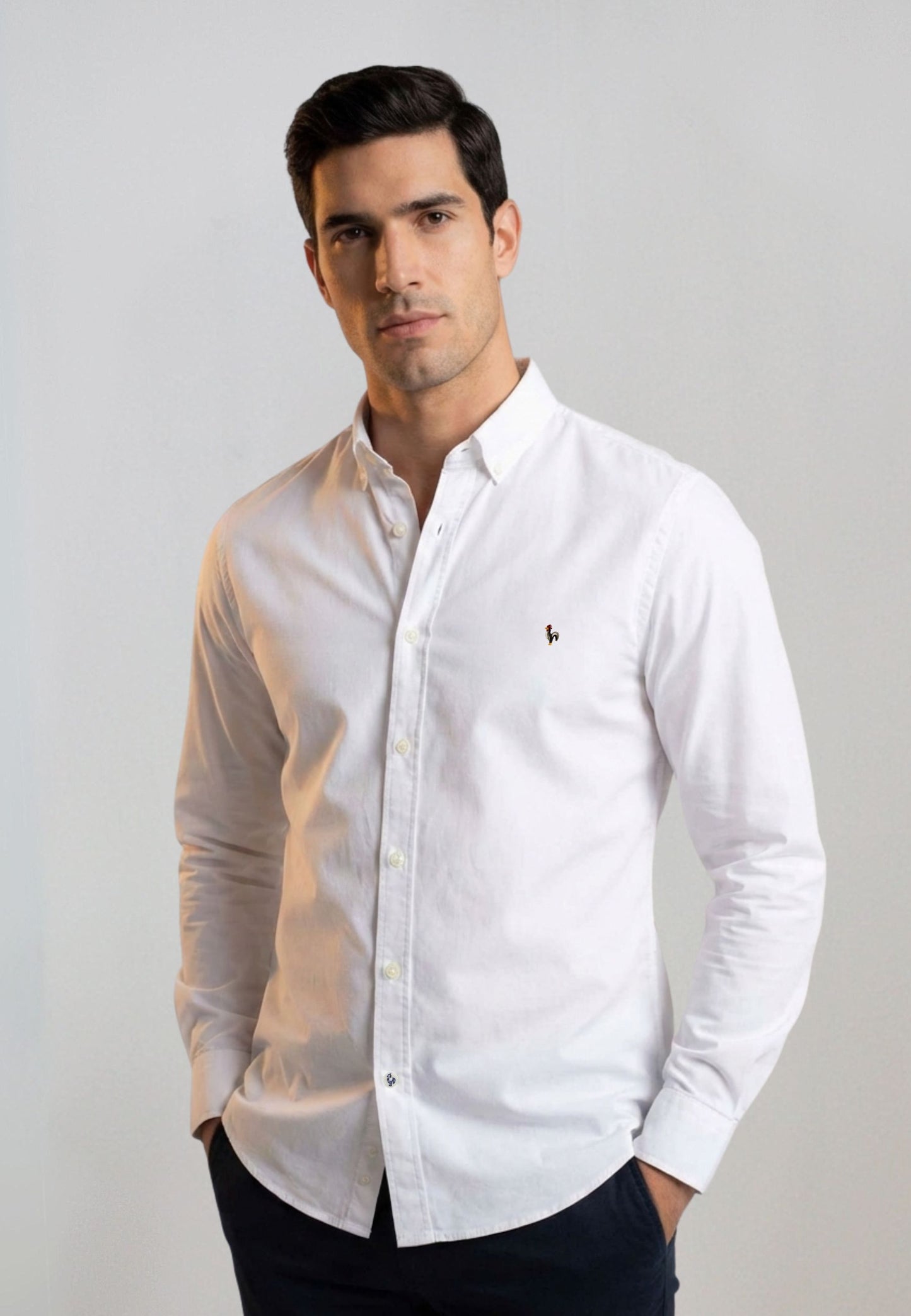 Tejido Oxford blanco 100% algodón