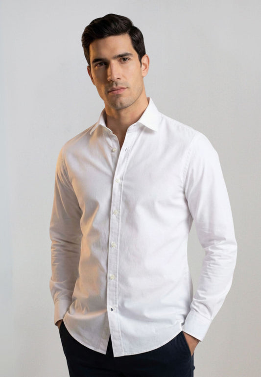 Tejido Oxford blanco 100% algodón