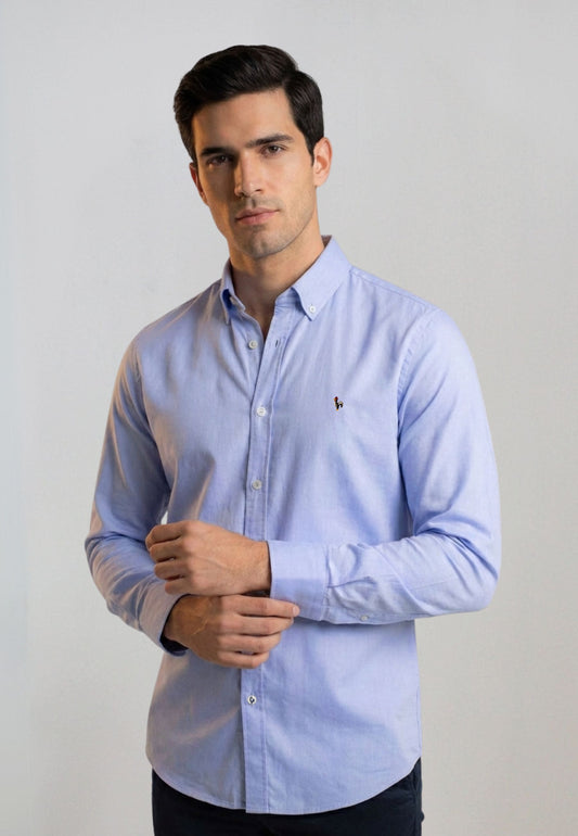 Tejido Oxford celeste 100% algodón