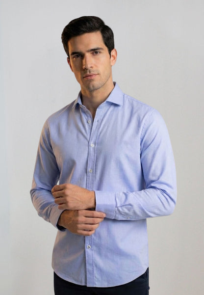 Tejido Oxford celeste 100% algodón
