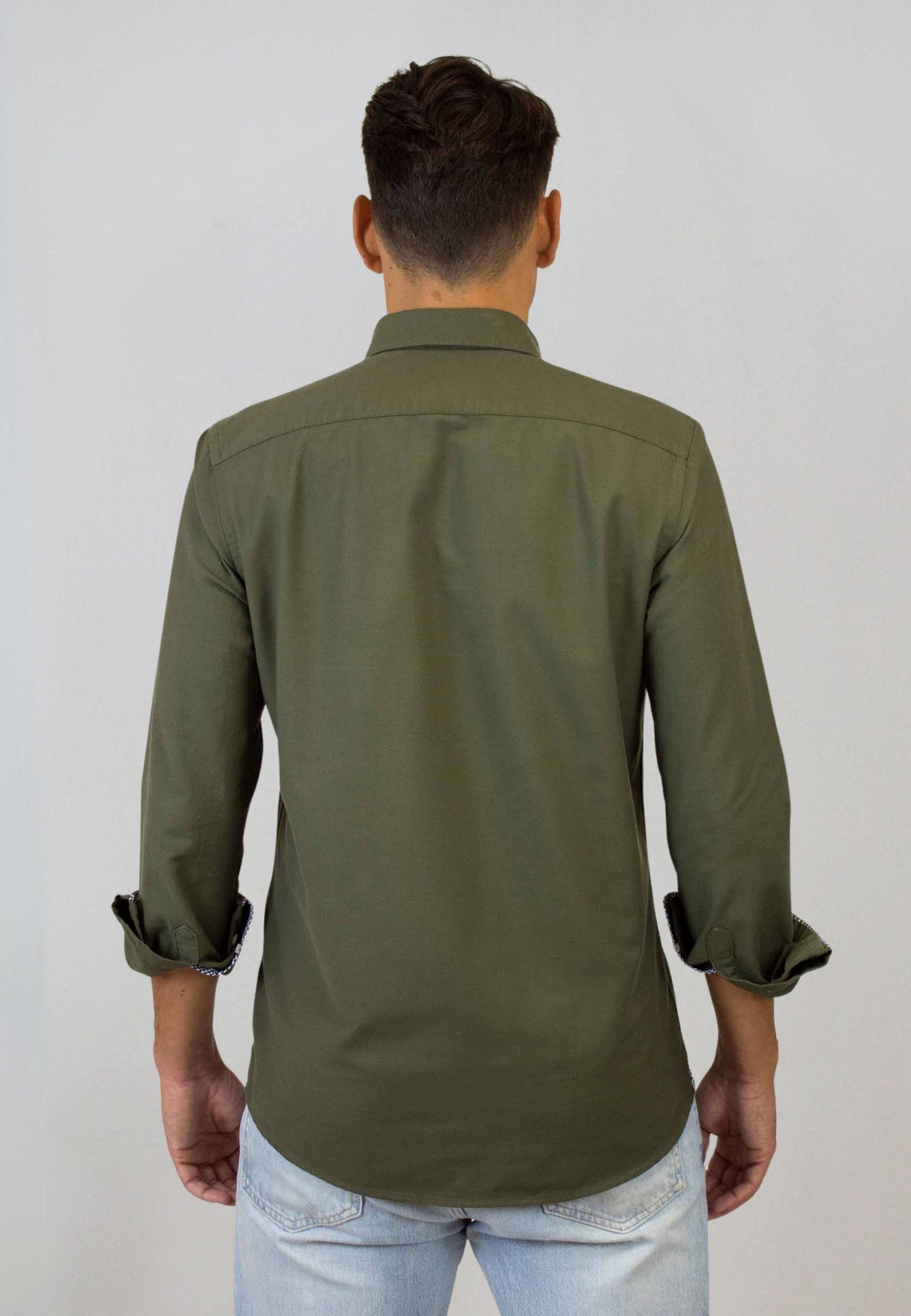 Camisa oxford lavado kaki