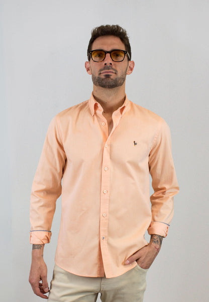 Camisa oxford lavado naranja