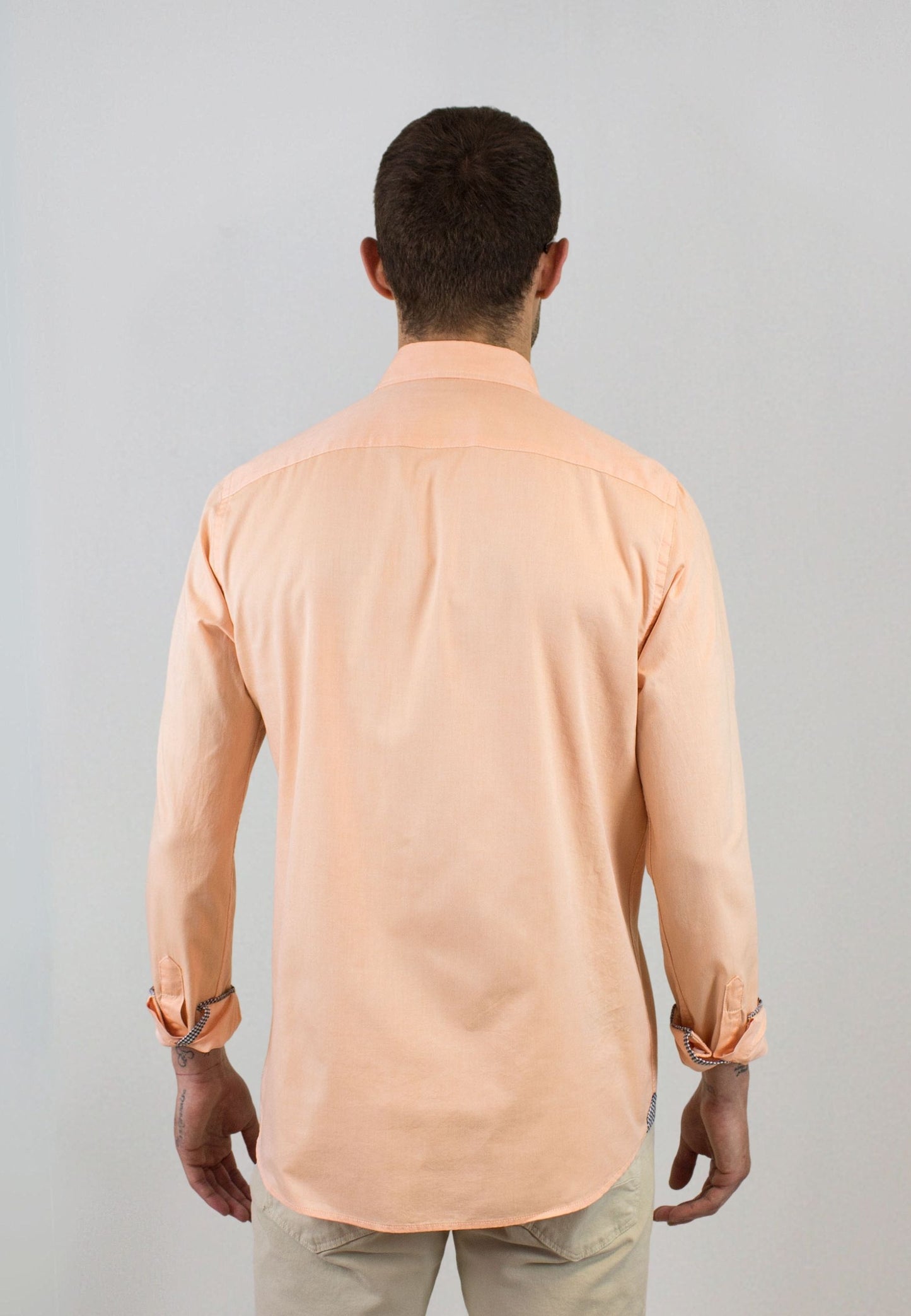 Camisa oxford lavado naranja