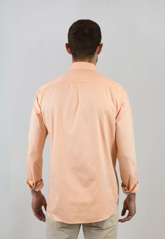 Camisa oxford lavado naranja