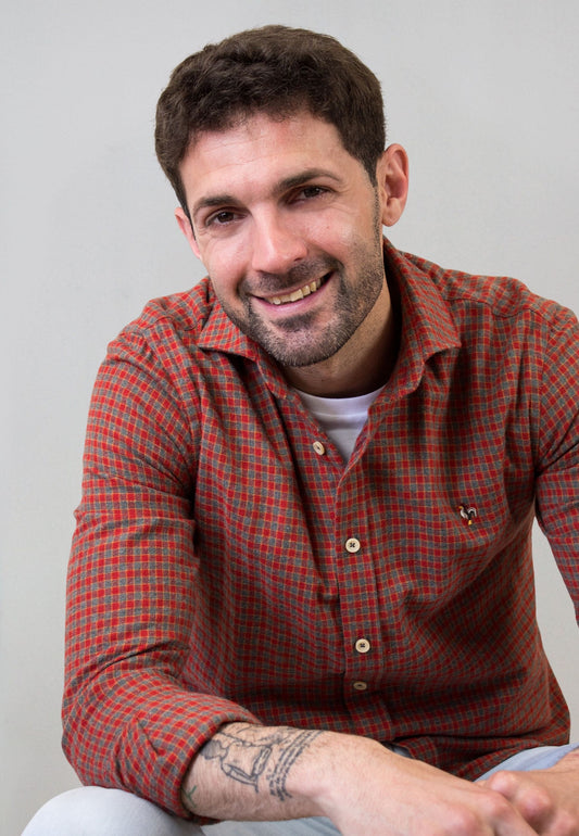 Camisa de cuadros vichy rojos