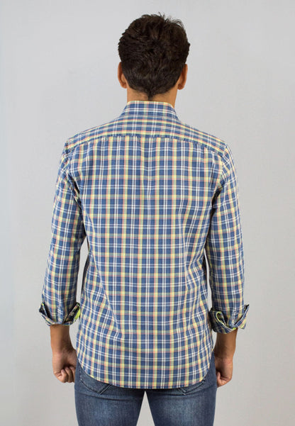 Camisa denim de cuadros