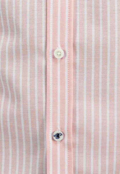 Camisa oxford de rayas anchas naranja